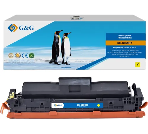 Картридж лазерный G&G GG-C069HY 069H Yellow желтый (5500стр.) для Canon I_sensys LBP673CDW/MF754CDW/MF752CDW(EUR)/imageCLASS MF756Cx(AP)/LBP674CDW/MF753CDW/MF751CDW(US)