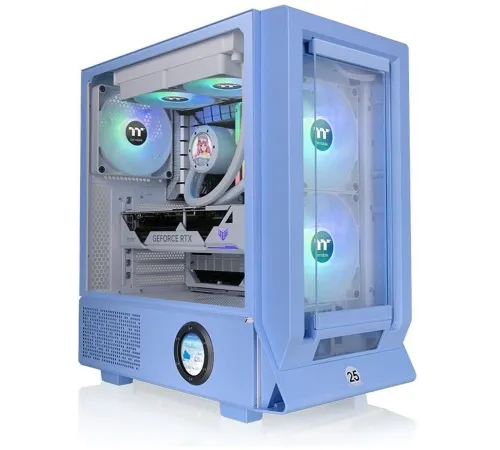 Корпус Thermaltake Ceres 350 MX Hydrangea голубой без БП ATX 3x140mm 2xUSB3.0 audio bott PSU