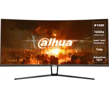 Монитор Dahua 34" DHI-LM34-E330C черный VA LED 1ms 16:9 HDMI матовая Piv 3000:1 350cd 178гр/178гр 3440x1440 165Hz VGA DP Quad 2K (1440p)