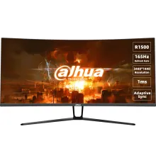 Монитор Dahua 34" DHI-LM34-E330C черный VA LED 1ms 16:9 HDMI матовая Piv 3000:1 350cd 178гр/178гр 3440x1440 165Hz VGA DP Quad 2K (1440p)