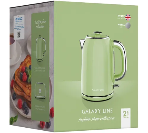 Чайник электрический Galaxy Line GL 0344 1.7л. 2200Вт оливковый корпус: нерж.сталь (ГЛ0344Л)