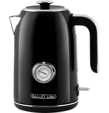 Чайник электрический Galaxy Line GL 0350 1.7л. 2200Вт черный корпус: нерж.сталь (ГЛ0350Л)