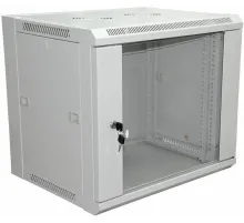 Шкаф коммутационный Rexant Pro (04-2221) настенный 9U 600x600мм пер.дв.стекл без задн.дв. 90кг серый