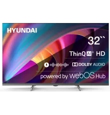 Телевизор LED Hyundai 32" H-LED32BS5100 WebOS Frameless Metal черный/серый HD 60Hz DVB-T DVB-T2 DVB-C DVB-S DVB-S2 USB WiFi Smart TV