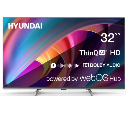 Телевизор LED Hyundai 32" H-LED32BS5100 WebOS Frameless Metal черный/серый HD 60Hz DVB-T DVB-T2 DVB-C DVB-S DVB-S2 USB WiFi Smart TV Телевизор LED Hyundai 32" H-LED32BS5100 WebOS Frameless Metal черный/серый HD 60Hz DVB-T DVB-T2 DVB-C DVB-S DVB-S2 USB WiFi Smart TV