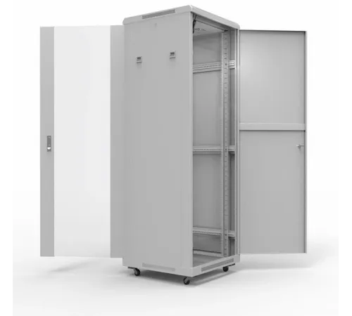 Шкаф серверный Rexant Pro (04-2306) напольный 42U 600x800мм пер.дв.стекл металл 800кг серый Шкаф серверный Rexant Pro (04-2306) напольный 42U 600x800мм пер.дв.стекл металл 800кг серый