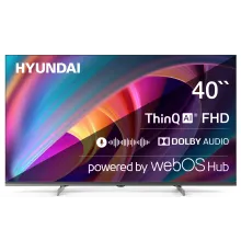 Телевизор LED Hyundai 40" H-LED40BS5100 WebOS Frameless Metal черный/серый FULL HD 60Hz DVB-T DVB-T2 DVB-C DVB-S DVB-S2 USB WiFi Smart TV