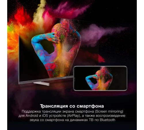 Телевизор LED Hyundai 40" H-LED40BS5100 WebOS Frameless Metal черный/серый FULL HD 60Hz DVB-T DVB-T2 DVB-C DVB-S DVB-S2 USB WiFi Smart TV Телевизор LED Hyundai 40" H-LED40BS5100 WebOS Frameless Metal черный/серый FULL HD 60Hz DVB-T DVB-T2 DVB-C DVB-S DVB-S2 USB WiFi Smart TV