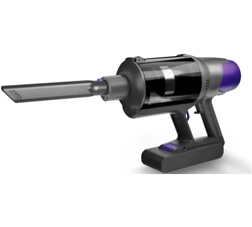 Пылесос вертикальный Centek CT-2572 фиолетовый/черный, питание от аккумулятора, 230 Вт, уборка сухая, пылесборник 1.2 л, работа от АКБ max 90 мин