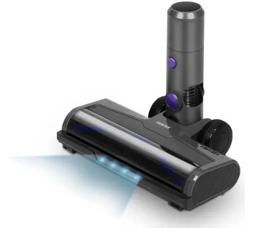 Пылесос вертикальный Centek CT-2572 фиолетовый/черный, питание от аккумулятора, 230 Вт, уборка сухая, пылесборник 1.2 л, работа от АКБ max 90 мин