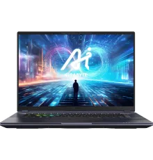 Ноутбук Gigabyte Aorus 16X Core i7 13650HX 16Gb SSD1Tb NVIDIA GeForce RTX4060 8Gb 16" IPS QHD+ (2560x1600) Free DOS grey WiFi BT Cam (9KG-43KZC54SD)