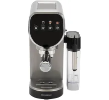 Кофеварка рожковая Hyundai HEM-4307 1350Вт серебристый