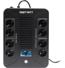 Источник бесперебойного питания Smartwatt SAFE PRO LCD 1000 600Вт 1000ВА черный
