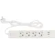 PowerCube Бытовой удлинитель (PC-6-2M) 4р с/з вык.,3USB, 3500 Вт, 16А, 1.9 м, 3*1,0 (белый) {22305}