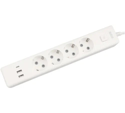 PowerCube Бытовой удлинитель (PC-6-2M) 4р с/з вык.,3USB, 3500 Вт, 16А, 1.9 м, 3*1,0 (белый) {22305} PowerCube Бытовой удлинитель (PC-6-2M) 4р с/з вык.,3USB, 3500 Вт, 16А, 1.9 м, 3*1,0 (белый) {22305}