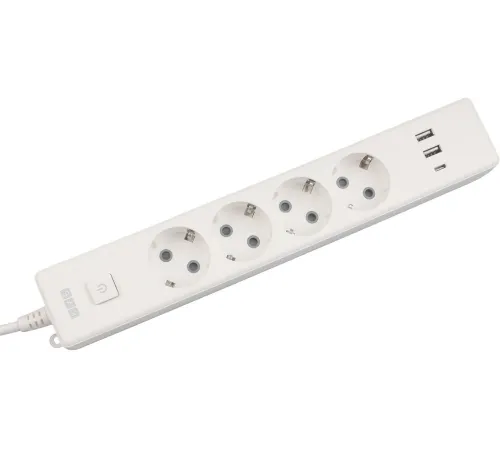 PowerCube Бытовой удлинитель (PC-6-2M) 4р с/з вык.,3USB, 3500 Вт, 16А, 1.9 м, 3*1,0 (белый) {22305} PowerCube Бытовой удлинитель (PC-6-2M) 4р с/з вык.,3USB, 3500 Вт, 16А, 1.9 м, 3*1,0 (белый) {22305}