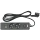 PowerCube Бытовой удлинитель (PC-5B-2M) 2р с/з вык.,3USB, 3500 Вт, 16А, 1.9 м, 3*1,0 (черный) {22309}