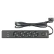 PowerCube Бытовой удлинитель (PC-7B-2M) 4р с/з вык.,3USB, 3500 Вт, 16А, 1.9 м, 3*1,0 (черный) {22313}