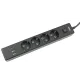 PowerCube Бытовой удлинитель (PC-7B-2M) 4р с/з вык.,3USB, 3500 Вт, 16А, 1.9 м, 3*1,0 (черный) {22313}