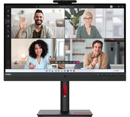 Монитор 27" Lenovo ThinkVision T27hv-30 IPS 2560x1440, 75 Гц, 4 мс, 16:9, 300 кд/м², 1xHDMI, 1xDisplayPort, 4xUSB-A 3.0, 1xUSB-C, 1xEthernet, черный/красный