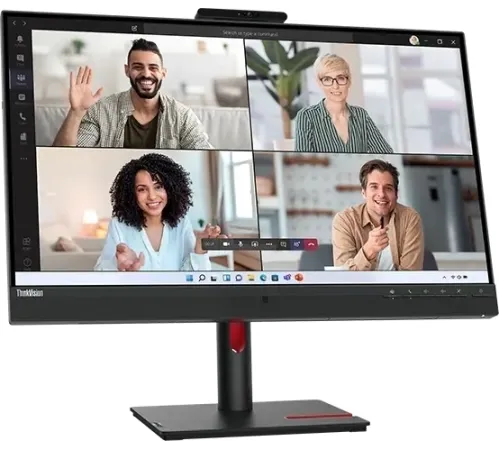 Монитор 27" Lenovo ThinkVision T27hv-30 IPS 2560x1440, 75 Гц, 4 мс, 16:9, 300 кд/м², 1xHDMI, 1xDisplayPort, 4xUSB-A 3.0, 1xUSB-C, 1xEthernet, черный/красный