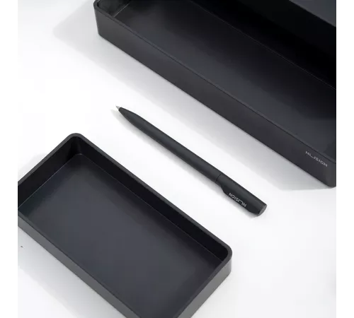 Ручка гелев. Deli Nusign (NS552GREY) серый d=0.5мм черн. черн. кор.карт. автом.