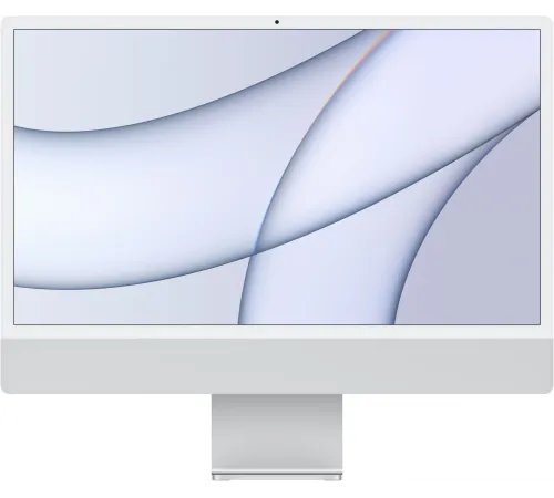 Моноблок Apple iMac A2438 24" 4.5K M1 8 core 8Gb SSD256Gb 8 core GPU macOS GbitEth WiFi BT клавиатура мышь Cam серебристый 4480x2520
