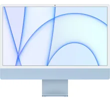 Моноблок Apple iMac A2438 24" 4.5K M1 8 core 8Gb SSD256Gb 8 core GPU macOS GbitEth WiFi BT клавиатура мышь Cam синий 4480x2520