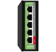 Коммутатор Digma DSP404F-1F-200 (L2) 5x100Мбит/с 4PoE 4PoE+ 1PoE++ 200W неуправляемый