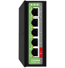 Коммутатор Digma DSP404F-1F-200 (L2) 5x100Мбит/с 4PoE 4PoE+ 1PoE++ 200W неуправляемый