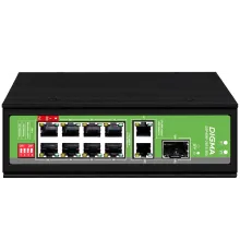 Коммутатор Digma DSP408F-2G1S-300 (L2) 8x100Мбит/с 2x1Гбит/с 1SFP 8PoE 8PoE+ 1PoE++ 300W неуправляемый