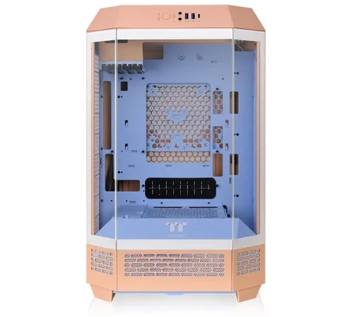 Корпус Thermaltake The Tower 300 PEACH FUZZ без БП miniITX 7x120mm 5x140mm 2xUSB3.0 audio bott PSU