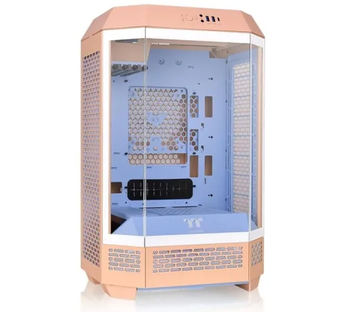 Корпус Thermaltake The Tower 300 PEACH FUZZ без БП miniITX 7x120mm 5x140mm 2xUSB3.0 audio bott PSU