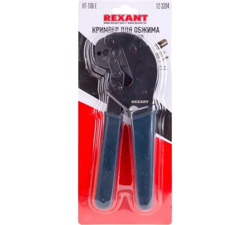 Инструмент обжимной Rexant HT-106E 12-3204 для RG-8/11/213 черный Инструмент обжимной Rexant HT-106E 12-3204 для RG-8/11/213 черный