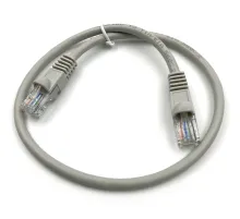 Патч-корд KingPrice KP-PC-c5e-0.5m-g UTP 4 пары cat.5E CCA molded 0.5м серый RJ-45 (m)-RJ-45 (m)