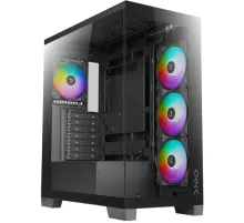 Корпус Azza COVE черный без БП ATX 4x120mm 1xUSB2.0 1xUSB3.0 1xUSB3.1 audio bott PSU