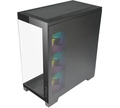 Корпус Azza COVE черный без БП ATX 4x120mm 1xUSB2.0 1xUSB3.0 1xUSB3.1 audio bott PSU