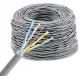 Кабель сетевой KingPrice KP-utp-c5e-0.5mm-cca-305m UTP 4 пары 5E solid 0.50мм CCA 305м серый