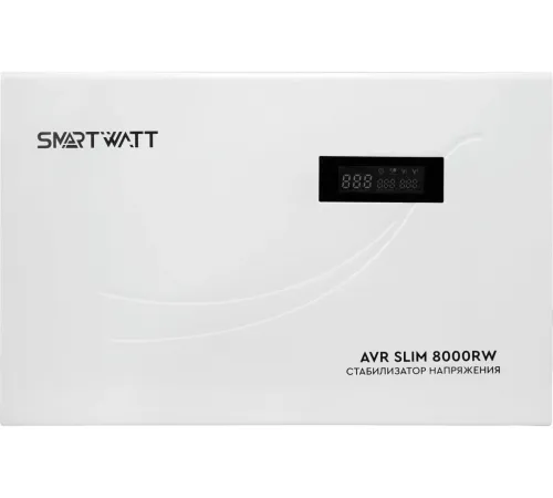 Стабилизатор напряжения Smartwatt SLIM 8000RW 8000ВА белый Стабилизатор напряжения Smartwatt SLIM 8000RW 8000ВА белый