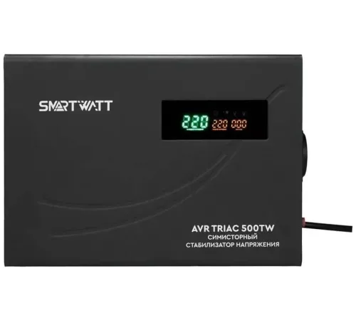 Стабилизатор напряжения Smartwatt TRIAC 500TW 500ВА черный Стабилизатор напряжения Smartwatt TRIAC 500TW 500ВА черный