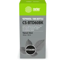 Чернила Cactus CS-BTD60BK BTD60BK черный 108мл для Brother HL-T4000DW, DCP-T510W, DCP-T710W, MFC-T810W, MFC-T910DW, MFC-T4500DW, DCP-T420W, DCP-T520W, DCP-T720DW, DCP-T820DW, MFC-T920DW