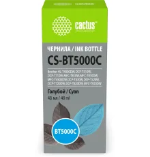 Чернила Cactus CS-BT5000C BT5000C голубой 48мл для Brother HL-T4000DW, DCP-T510W, DCP-T710W, MFC-T810W, MFC-T910DW, MFC-T4500DW, DCP-T420W, DCP-T520W, DCP-T720DW, DCP-T820DW, MFC-T920DW