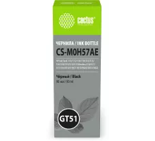 Чернила Cactus CS-M0H57AE GT51 черный 90мл для HP Ink Tank 110/115/116/118/310/315/316/318/319/515/615;Wireless 410/411/415/416/418/419;GT5810/5820/5812/5822