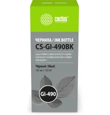 Чернила Cactus CS-GI-490BK GI-490 черный пигментный 135мл для Canon PIXMA G1400/G1410/G1411/G2400/G2410/G2411/G3400/G3410/G3411/G4400/G4410/G4411