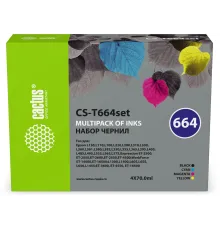Чернила Cactus CS-T664set 664 голубой/пурпурный/желтый/черный набор 4x70мл для Epson
