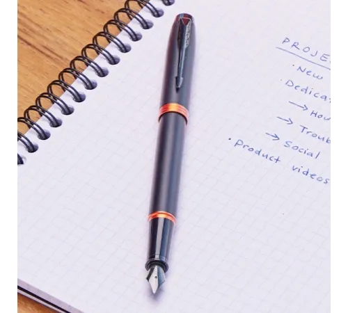 Ручка перьев. Parker IM Vibrant Rings F315 (2172943) Flame Orange PVD F сталь нержавеющая подар.кор. Ручка перьев. Parker IM Vibrant Rings F315 (2172943) Flame Orange PVD F сталь нержавеющая подар.кор.