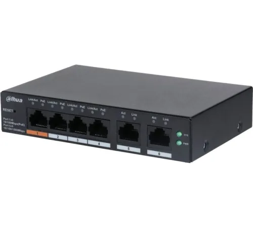 Коммутатор Dahua DH-CS4006-4ET-60 2xКомбо(1000BASE-T/SFP) управляемый