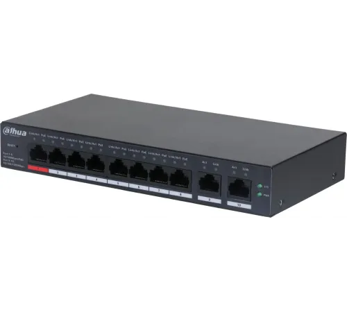 Коммутатор Dahua DH-CS4010-8ET-110 2xКомбо(1000BASE-T/SFP) управляемый