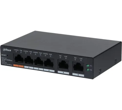 Коммутатор Dahua DH-CS4006-4GT-60 2xКомбо(1000BASE-T/SFP) управляемый