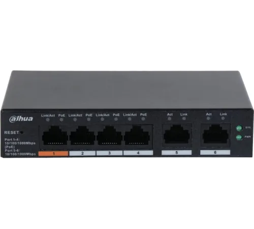Коммутатор Dahua DH-CS4006-4GT-60 2xКомбо(1000BASE-T/SFP) управляемый